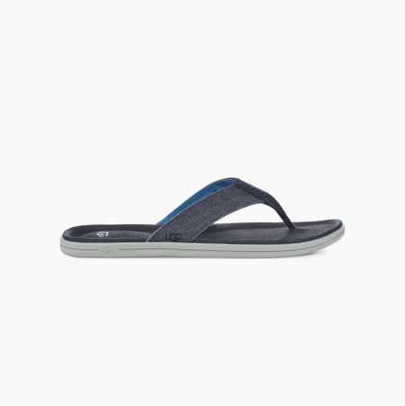 UGG Brookside Canvas - Flip Flops Herre - Mørke Blå (NO-F557)